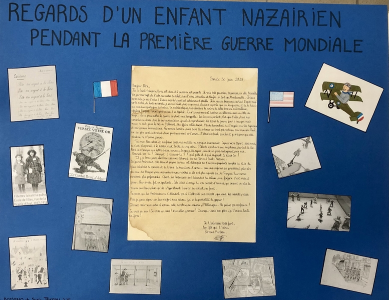 Réalisation avec les élèves de 3F d’une exposition sur la Première Guerre Mondiale